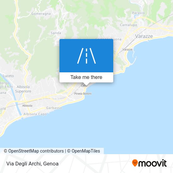 Via Degli Archi map