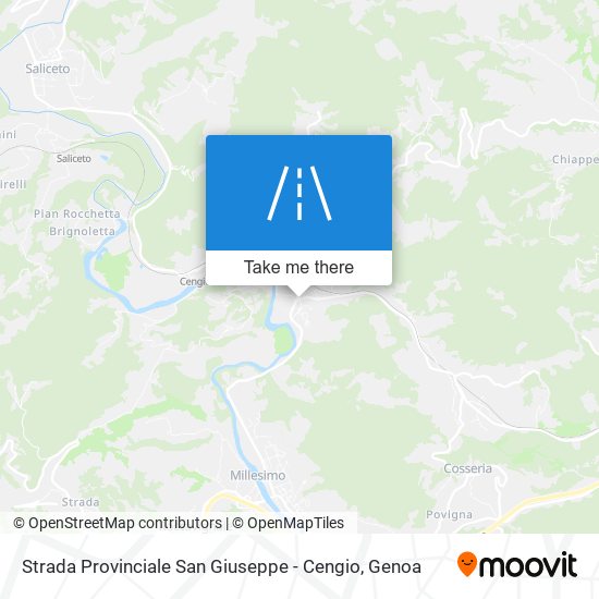 Strada Provinciale San Giuseppe - Cengio map