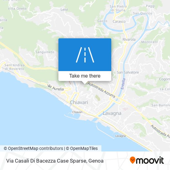 Via Casali Di Bacezza Case Sparse map