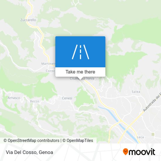 Via Del Cosso map