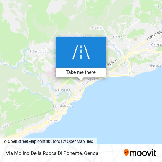 Via Molino Della Rocca Di Ponente map