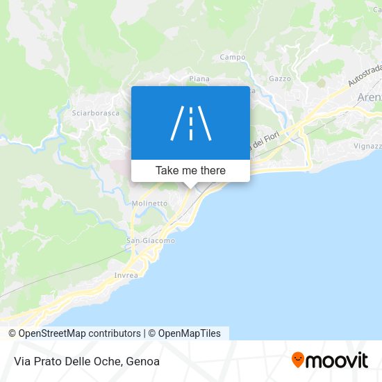 Via Prato Delle Oche map