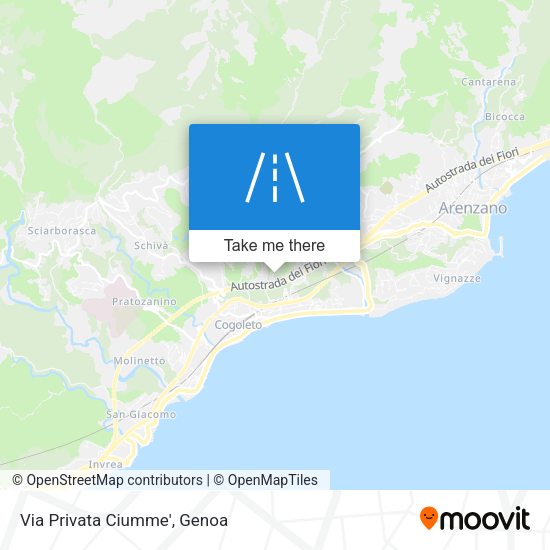 Via Privata Ciumme' map