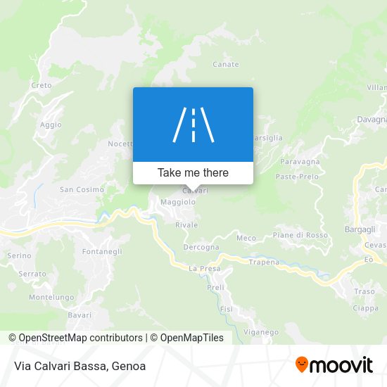 Via Calvari Bassa map