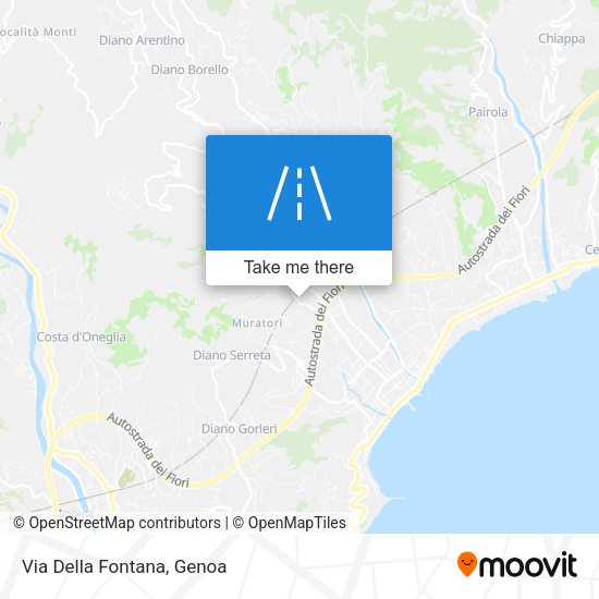 Via Della Fontana map