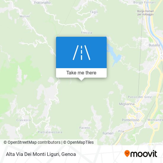 Alta Via Dei Monti Liguri map