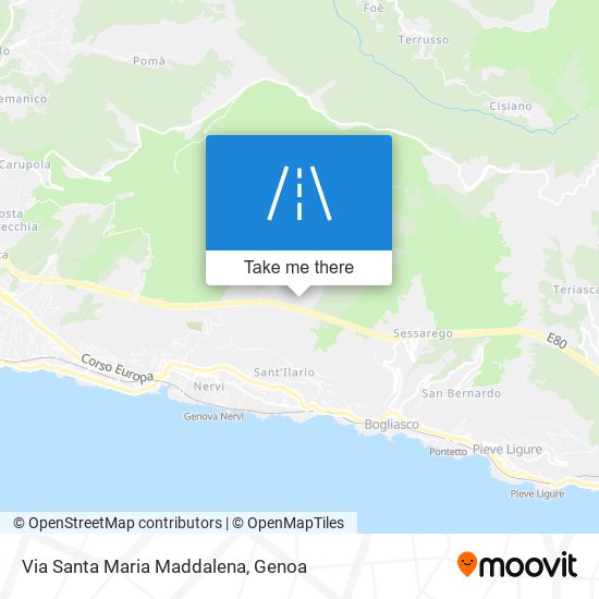 Via Santa Maria Maddalena map