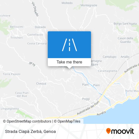 Strada Ciapà Zerbà map
