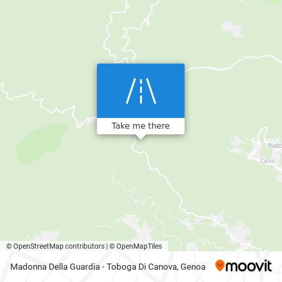 Madonna Della Guardia - Toboga Di Canova map