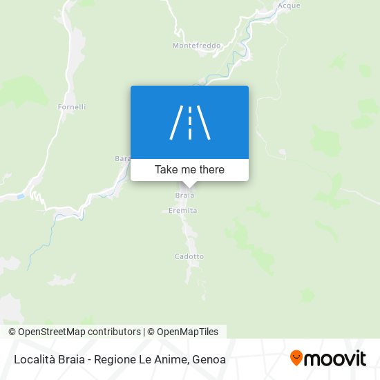 Località Braia - Regione Le Anime map