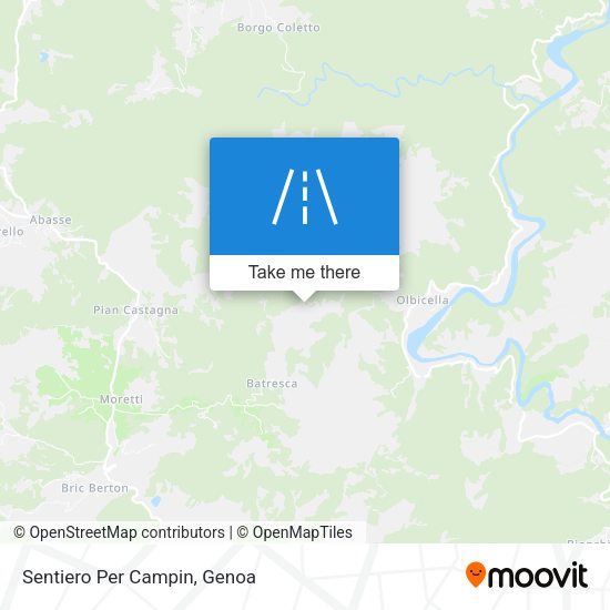 Sentiero Per Campin map
