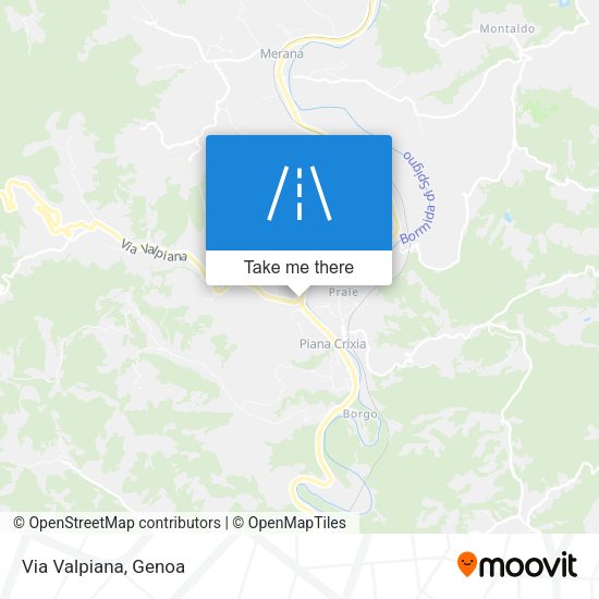 Via Valpiana map