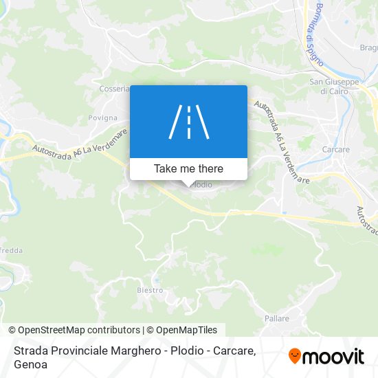 Strada Provinciale Marghero - Plodio - Carcare map