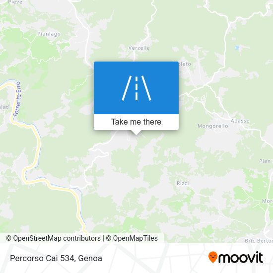 Percorso Cai 534 map