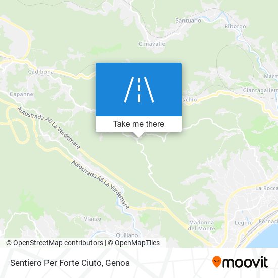 Sentiero Per Forte Ciuto map