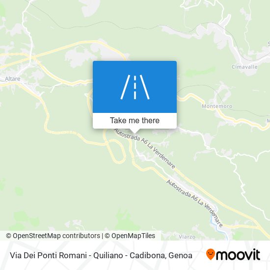 Via Dei Ponti Romani - Quiliano - Cadibona map