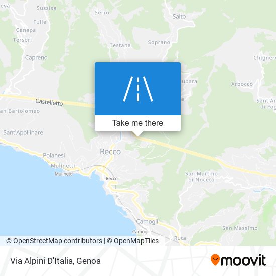 Via Alpini D'Italia map