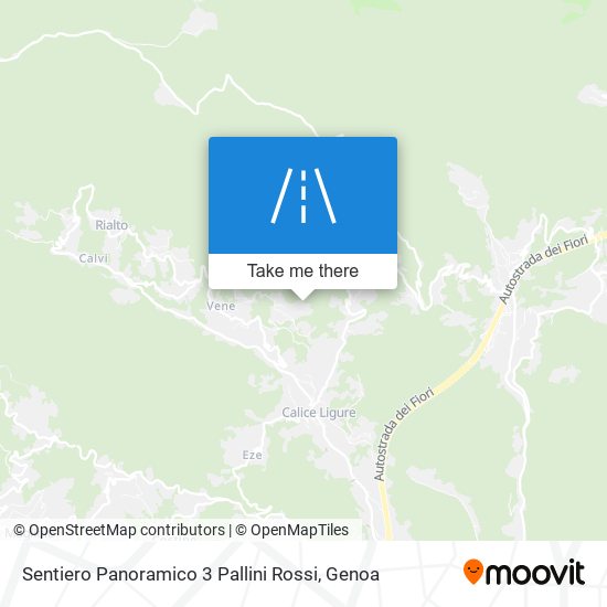 Sentiero Panoramico 3 Pallini Rossi map