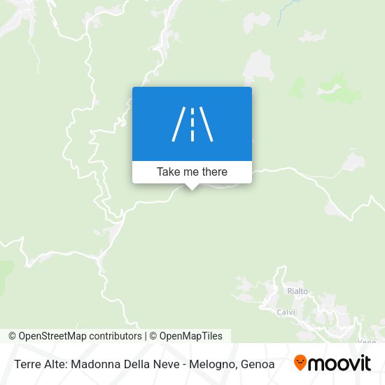 Terre Alte: Madonna Della Neve - Melogno map