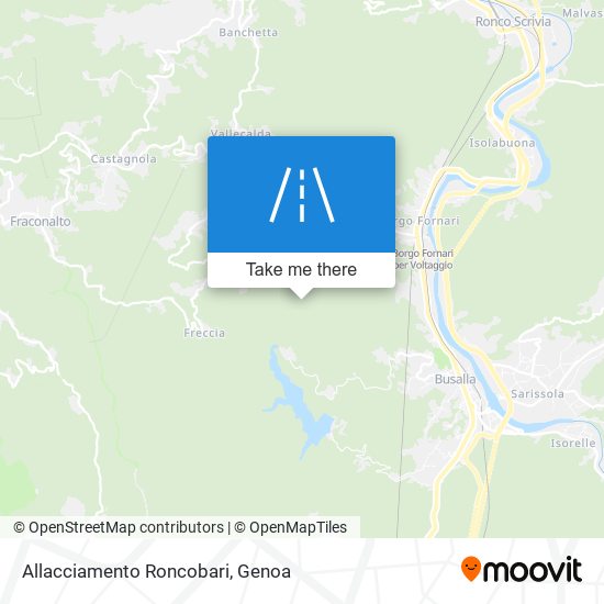 Allacciamento Roncobari map