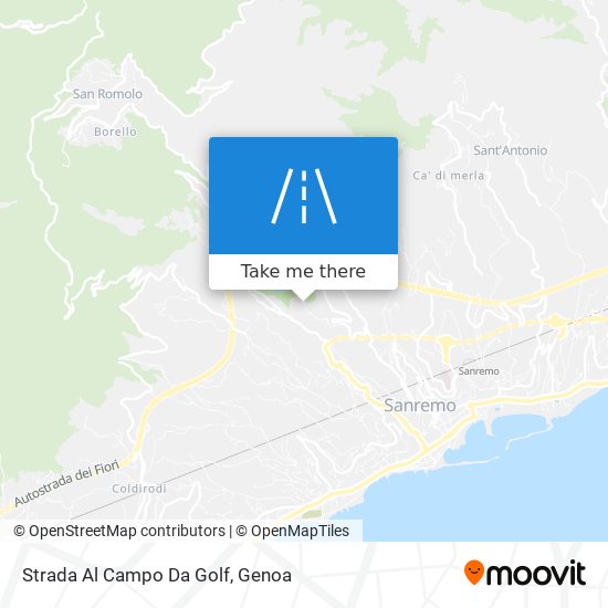 Strada Al Campo Da Golf map