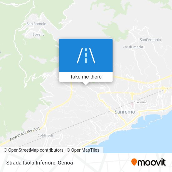 Strada Isola Inferiore map