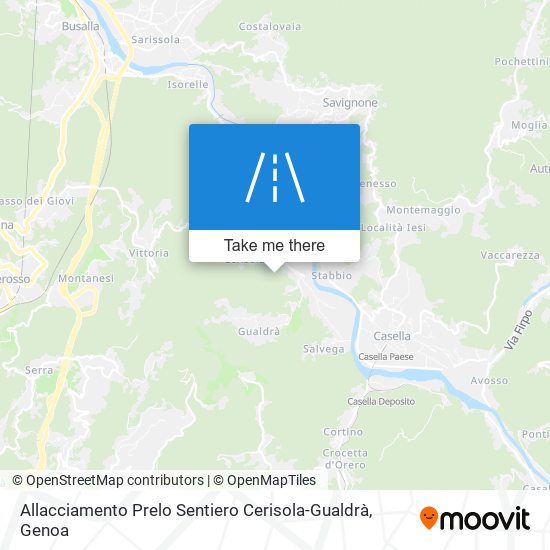 Allacciamento Prelo Sentiero Cerisola-Gualdrà map