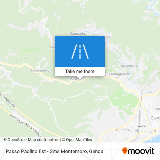 Passo Paolino Est - Sms Montemoro map