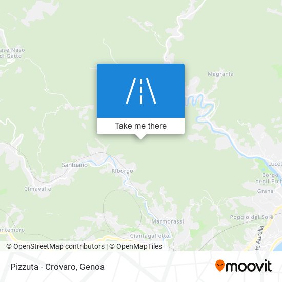 Pizzuta - Crovaro map