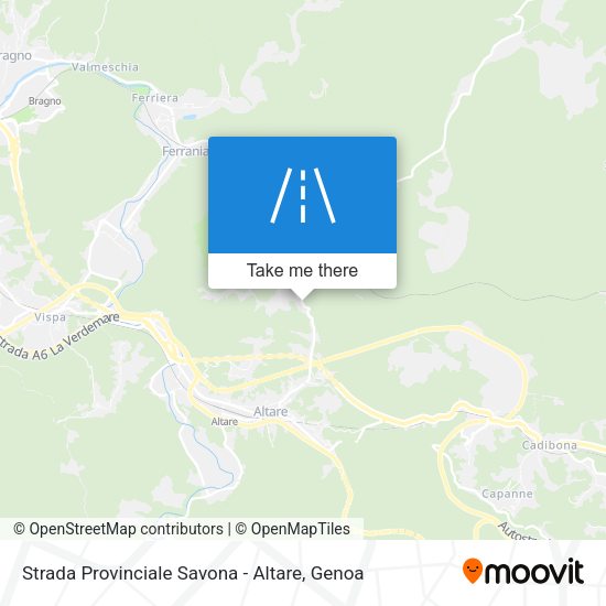 Strada Provinciale Savona - Altare map