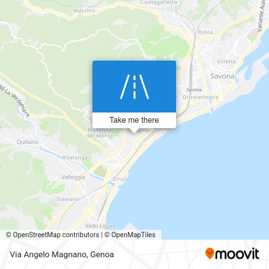 Via Angelo Magnano map
