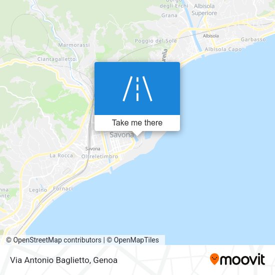 Via Antonio Baglietto map