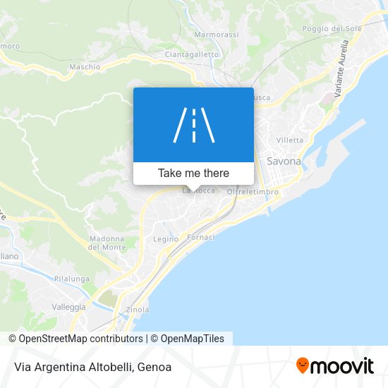 Via Argentina Altobelli map