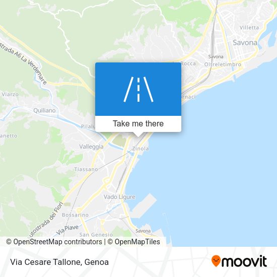 Via Cesare Tallone map