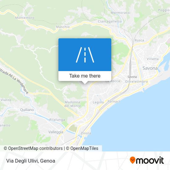 Via Degli Ulivi map