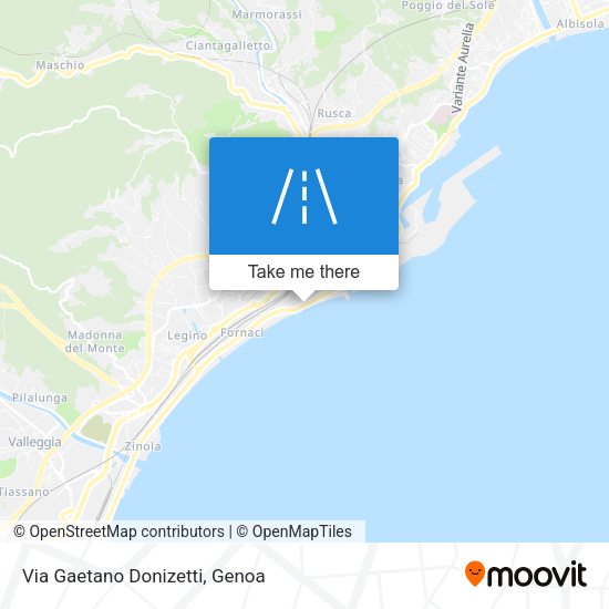 Via Gaetano Donizetti map
