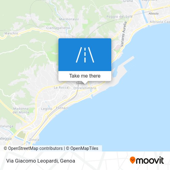 Via Giacomo Leopardi map