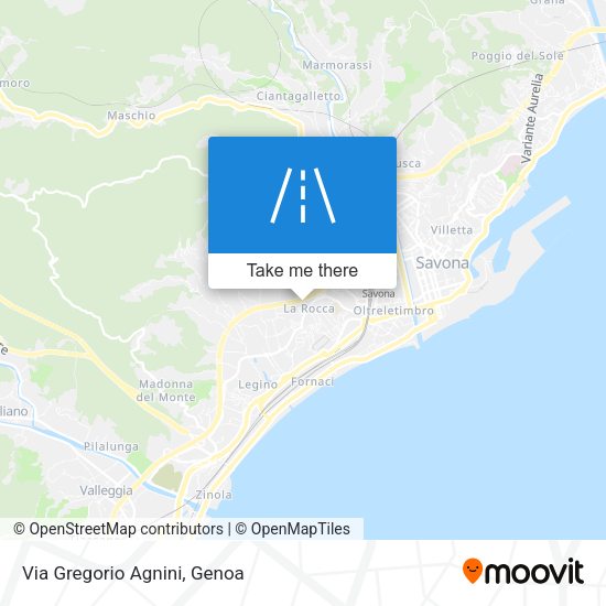 Via Gregorio Agnini map