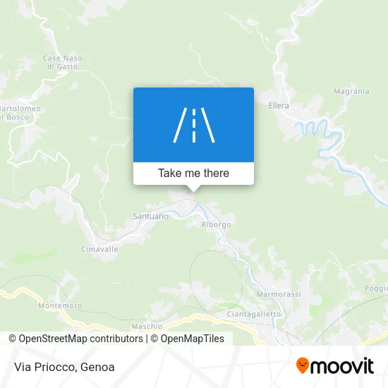 Via Priocco map
