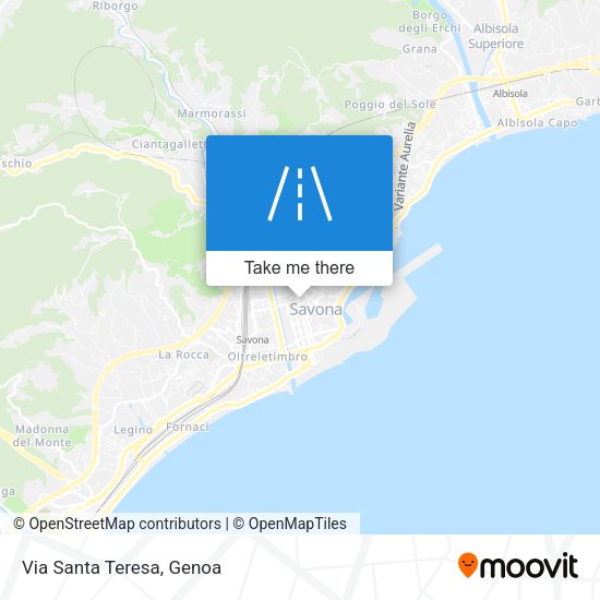 Via Santa Teresa map
