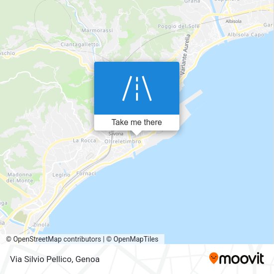 Via Silvio Pellico map