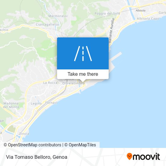 Via Tomaso Belloro map