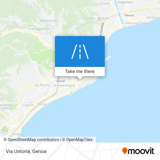 Via Untoria map
