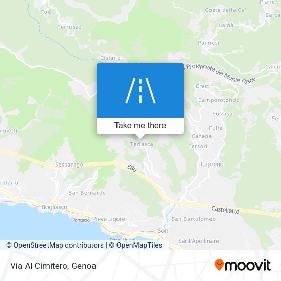 Via Al Cimitero map