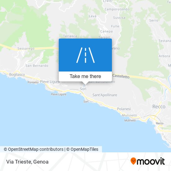 Via Trieste map