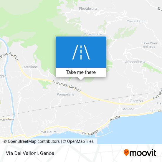 Via Dei Valloni map