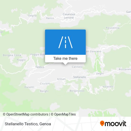 Stellanello Testico map
