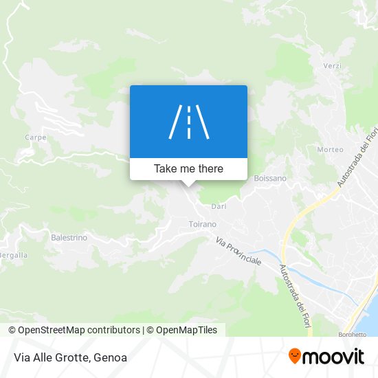 Via Alle Grotte map