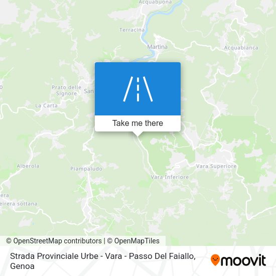 Strada Provinciale Urbe - Vara - Passo Del Faiallo map