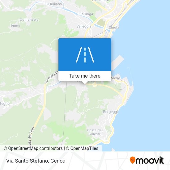 Via Santo Stefano map
